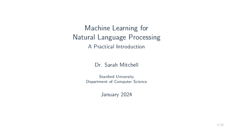 Beamer Presentation Preview