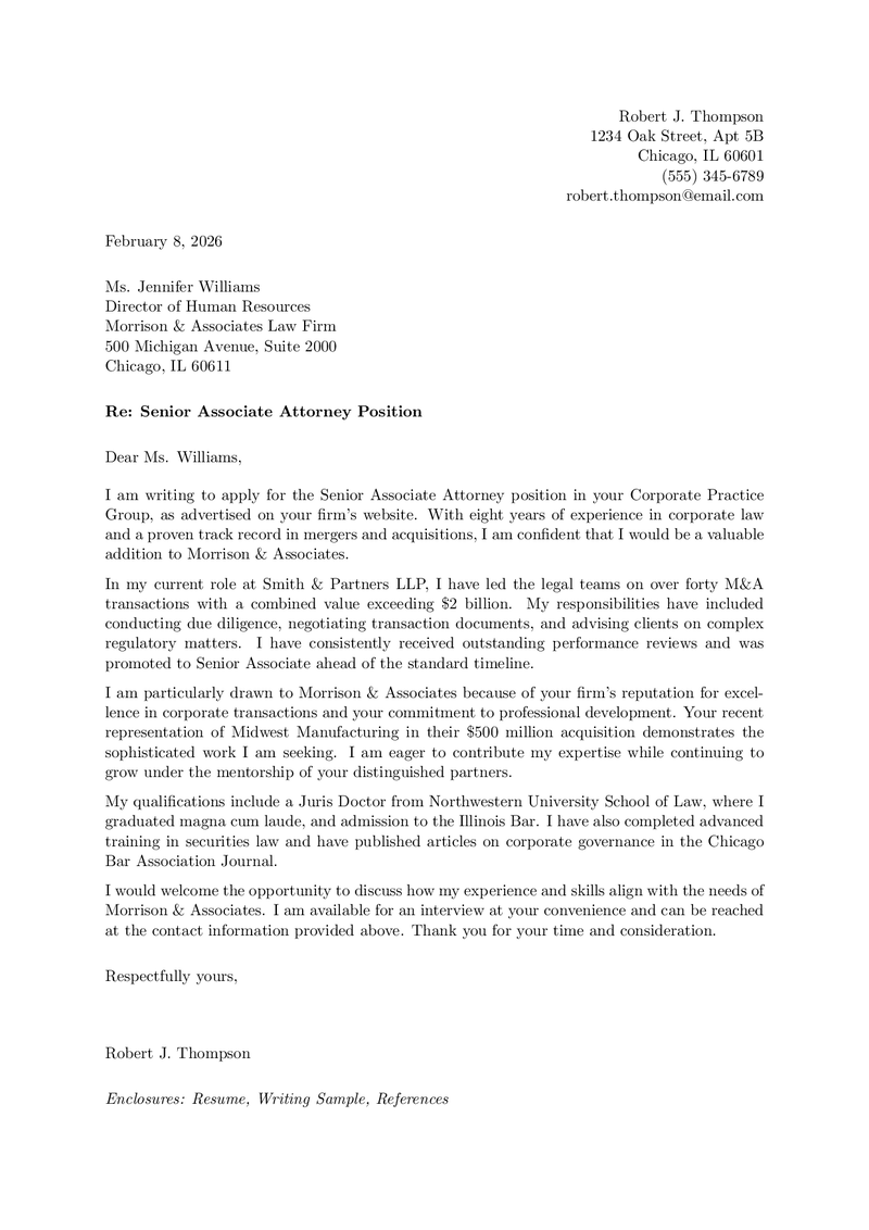 Formal Cover Letter Preview